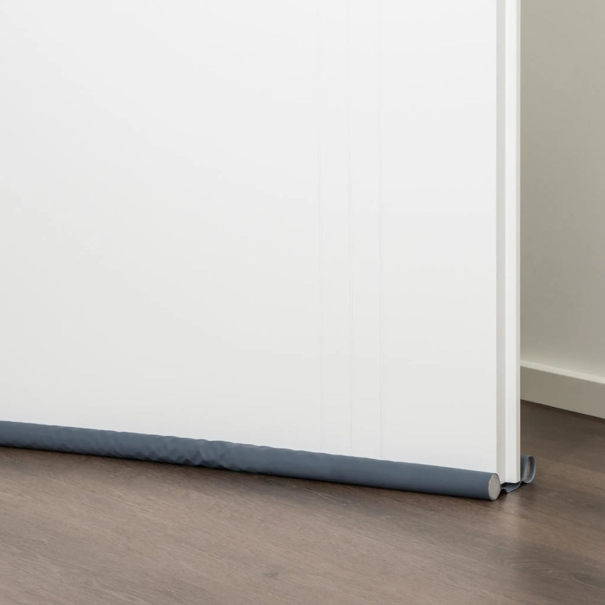 Zugluftstopper Doppeldichtung Türdichtung grau Energiesparend 2er SET 95 cm KÜRZBAR - 2 Stück - Zugluftstopper