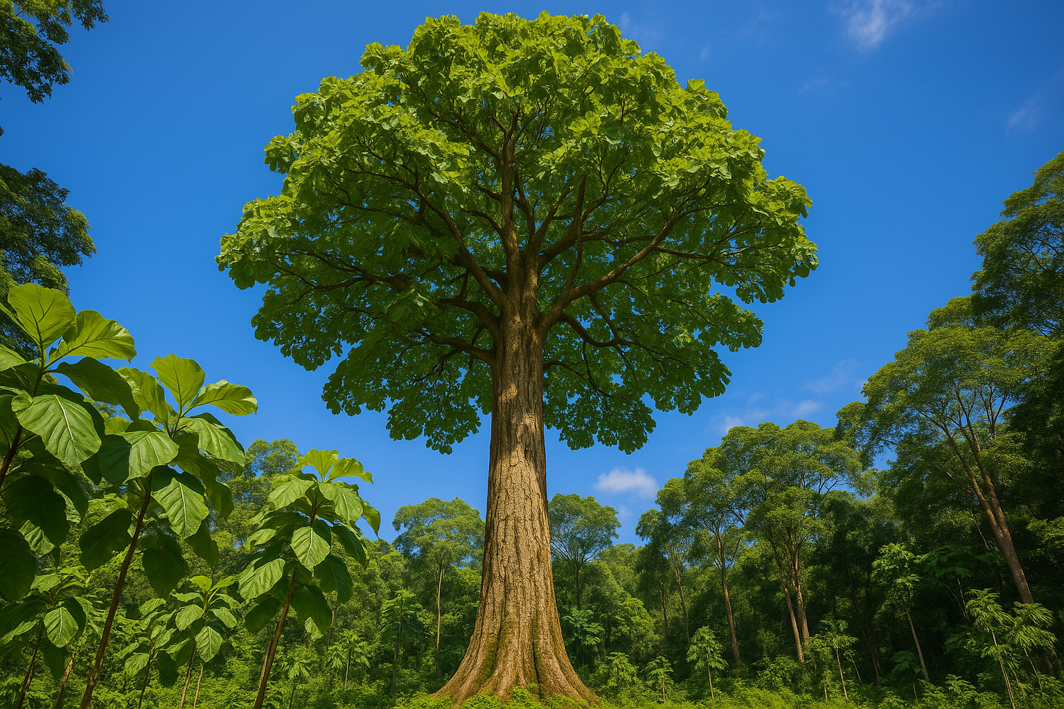 Teakbaum im Wald