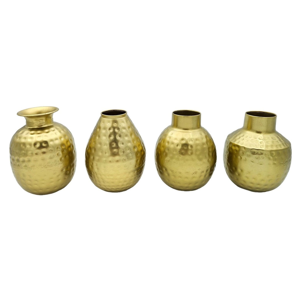 Vase gold metal decorative vase flower vase modern hammered B-WARE