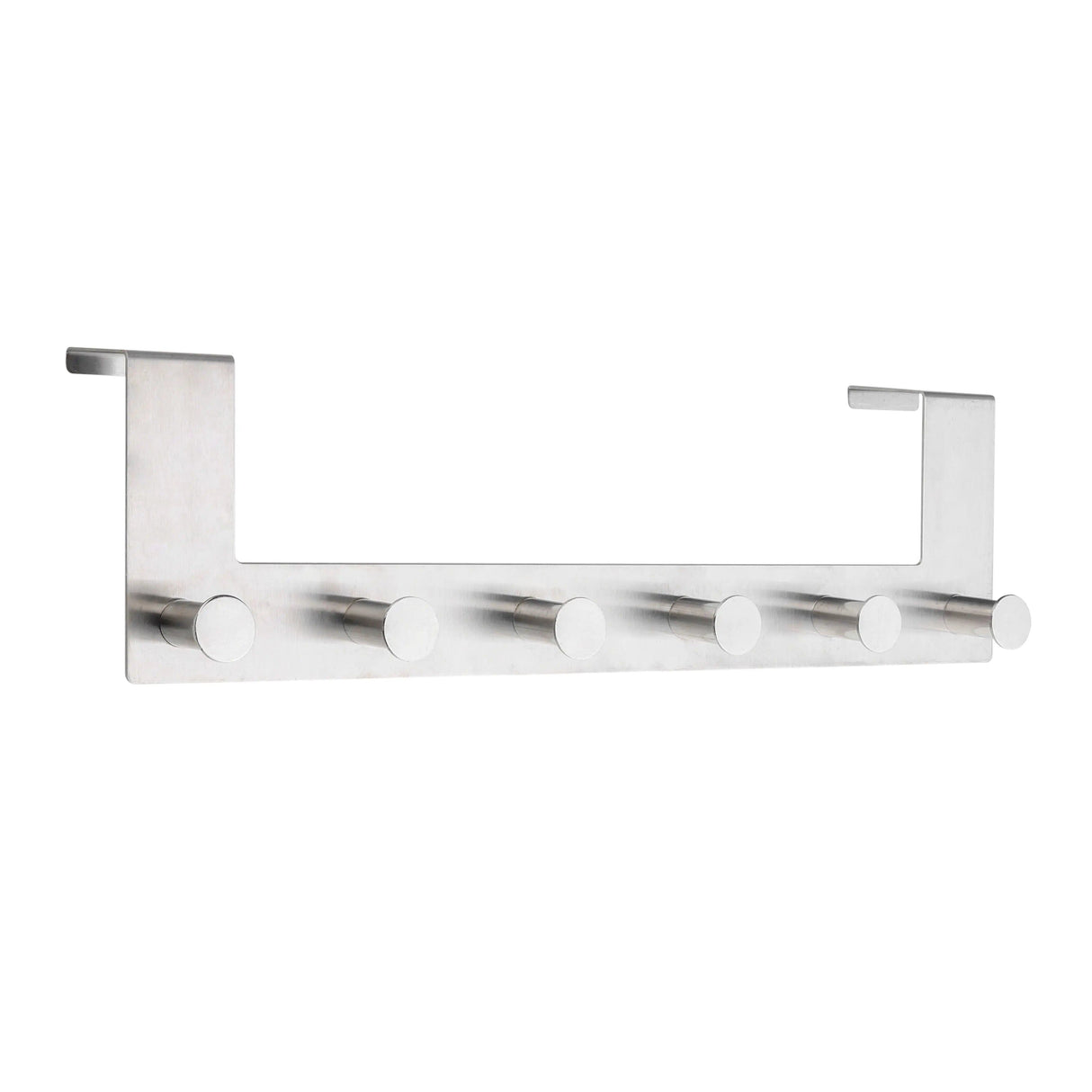 Door hook 6 hooks hook rail stainless steel silver hanging hook wardrobe door wardrobe