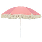 Sonnenschirm Strandschirm Schirm UV Schutz mit Fransen Tasche knickbar Ø 150 cm