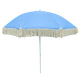 Sonnenschirm Strandschirm Schirm UV Schutz mit Fransen Tasche knickbar Ø 150 cm