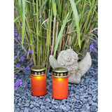 Grabkerzen LED Grablichter Grablicht Grabkerze Friedhofskerze Batterie rot gold