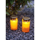 Grabkerzen LED Grablichter Grablicht Grabkerze Friedhofskerze Batterie rot gold
