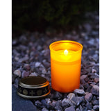 Grabkerzen LED Grablichter Grablicht Grabkerze Friedhofskerze Batterie rot gold