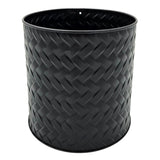 Blumentopf Übertopf Pflanzenkübel Topf Kübel 3er Set schwarz rund Metall Matt