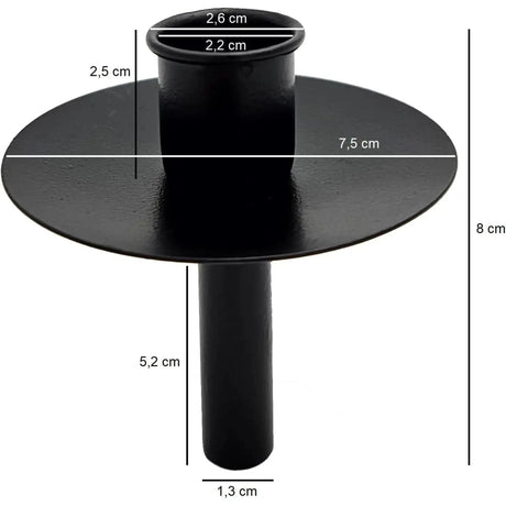 4 STÜCK Kerzenhalter für Flaschen Metall schwarz Kerze Flasche Stabkerzenhalter - Kerzenhalter