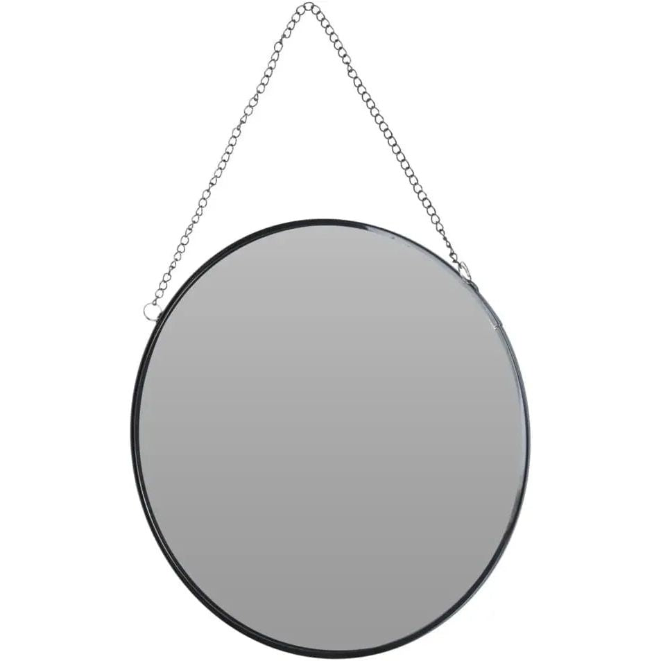 Small mirror round wall mirror decoration metal glass decorative mirror black Ø 20 cm
