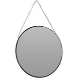 Small mirror round wall mirror decoration metal glass decorative mirror black Ø 20 cm