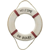 Wall picture lifebuoy maritime red 20 cm wood wall decoration jute decoration kitchen
