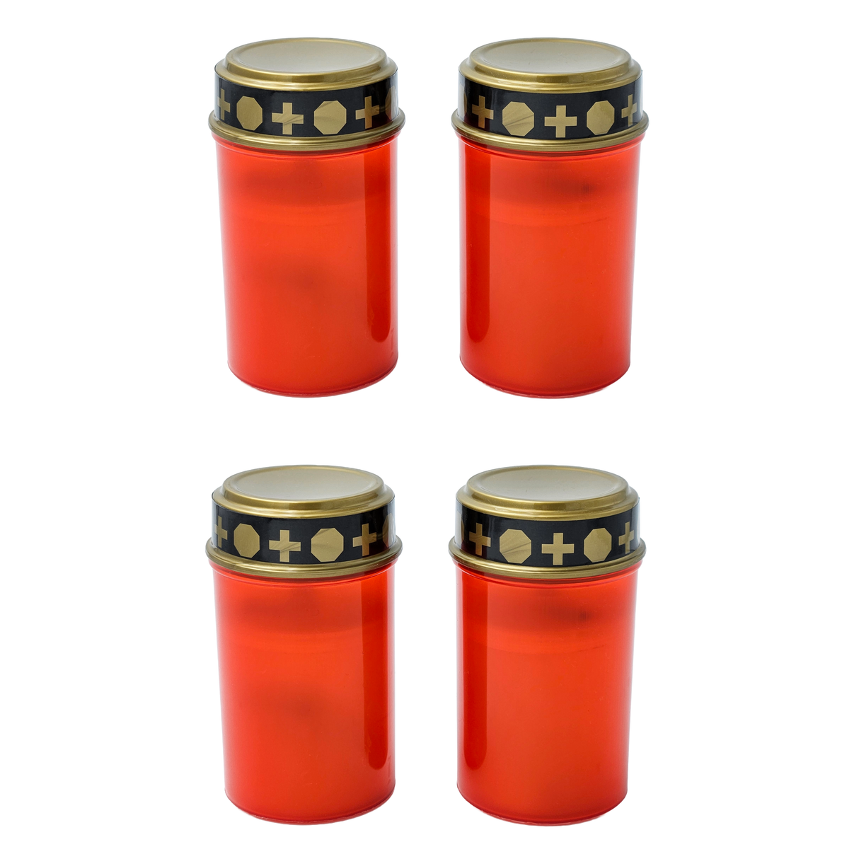Grabkerzen LED Grablichter Grablicht Grabkerze Friedhofskerze Batterie rot gold