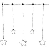 Sternenvorhang Lichterkette LED Timer Batterie 80x85 cm
