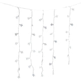 Lichterkette Sternenvorhang LED warmweiß Lichtervorhang 80x60cm Batterie Timer