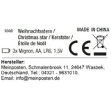 Stern Weihnachtsstern LED Ø 60 cm in&outdoor Timer rot Beleuchtung