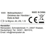 Stern Weihnachtsstern LED Ø 35 cm in&outdoor Timer weiß Beleuchtung Batterie