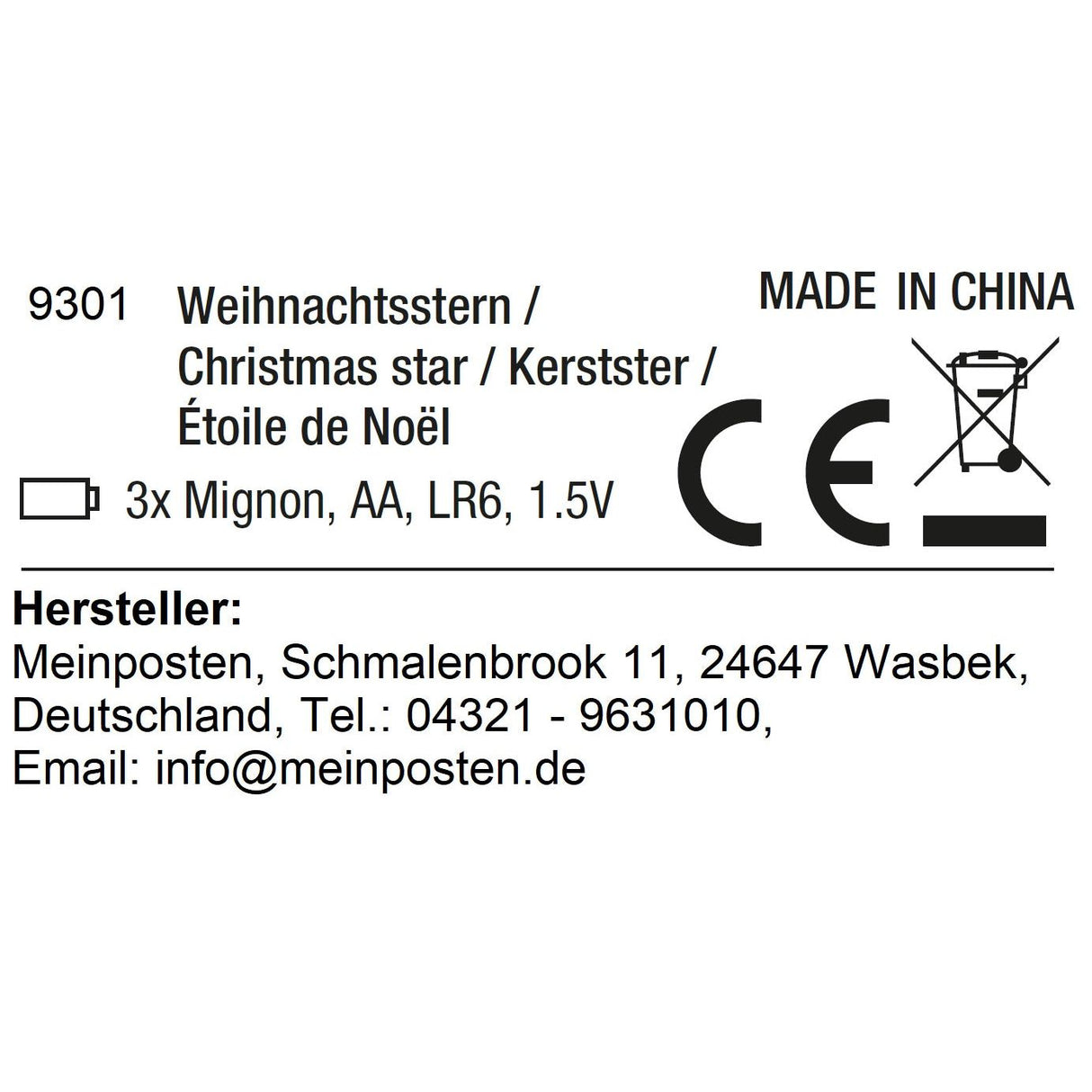 Stern Weihnachtsstern LED Ø 35 cm in&outdoor Timer rot Beleuchtung