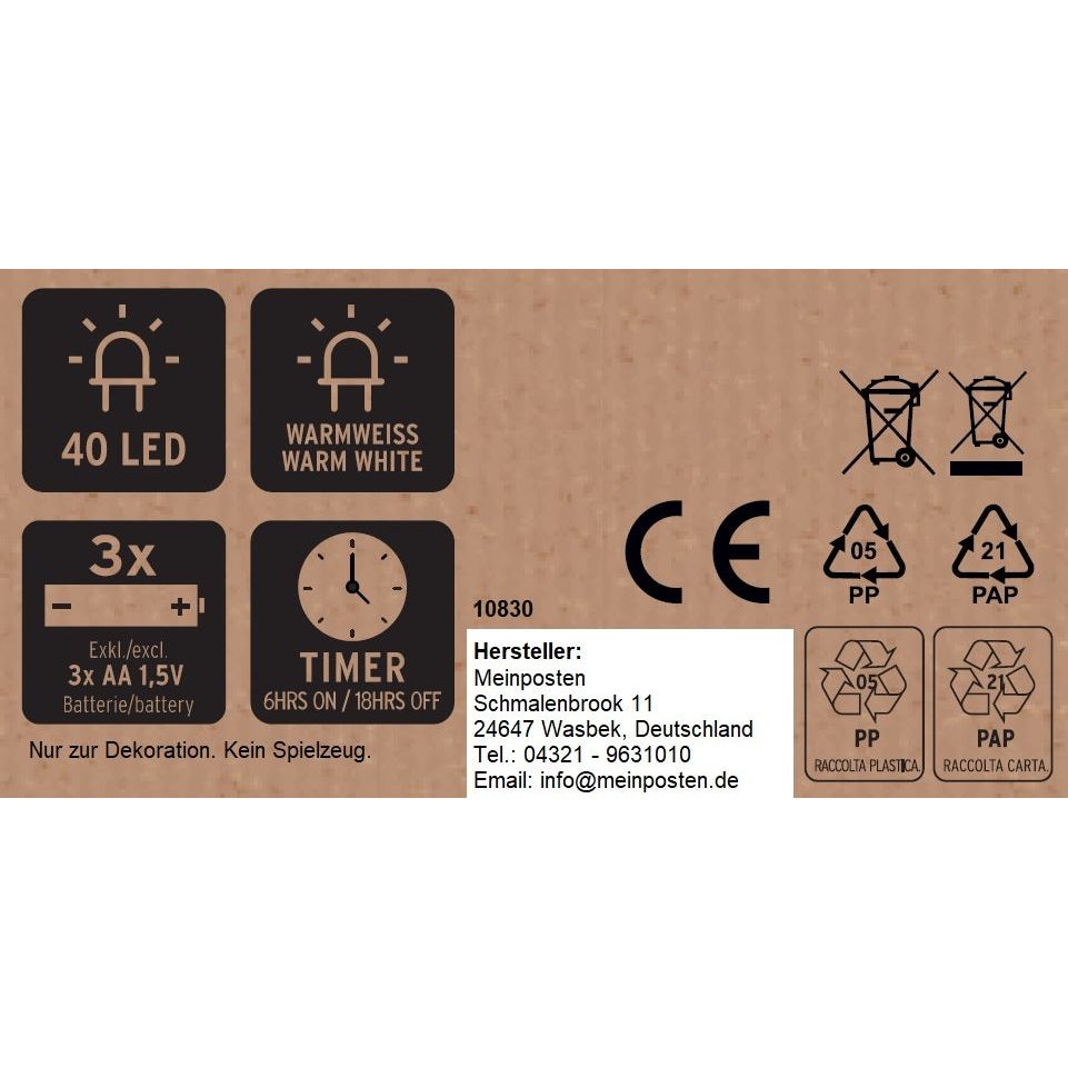 Stern LED warmweiß Weihnachtsstern Metall schwarz Metallstern Batterie Timer Ø 40 cm