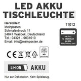 Lamp LED without cable touch table lamp table lamp light wireless dimmable 