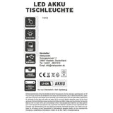 Lamp LED without cable touch table lamp table lamp light wireless dimmable 