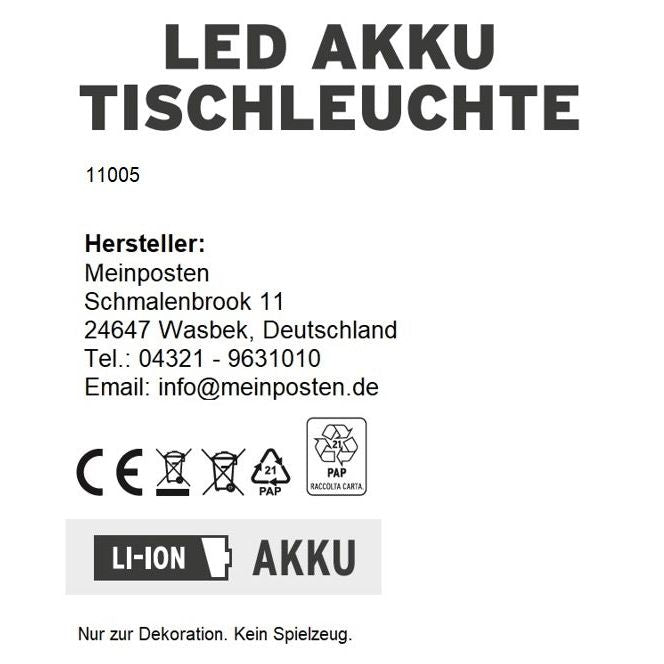 Lamp LED without cable touch table lamp table lamp light wireless dimmable 
