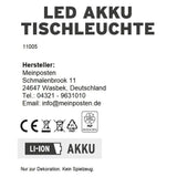 Lamp LED without cable touch table lamp table lamp light wireless dimmable 