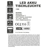 Lamp LED without cable touch table lamp table lamp light wireless dimmable 