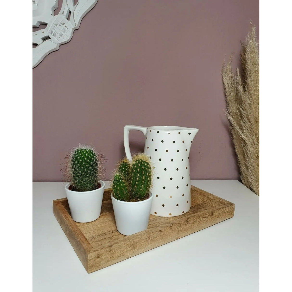 Tray mango wood wooden tray table decoration country house decorative tray mango wood 33x22 cm