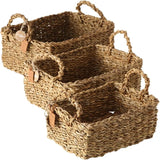 Seagrass basket set 3 pieces basket natural seagrass storage