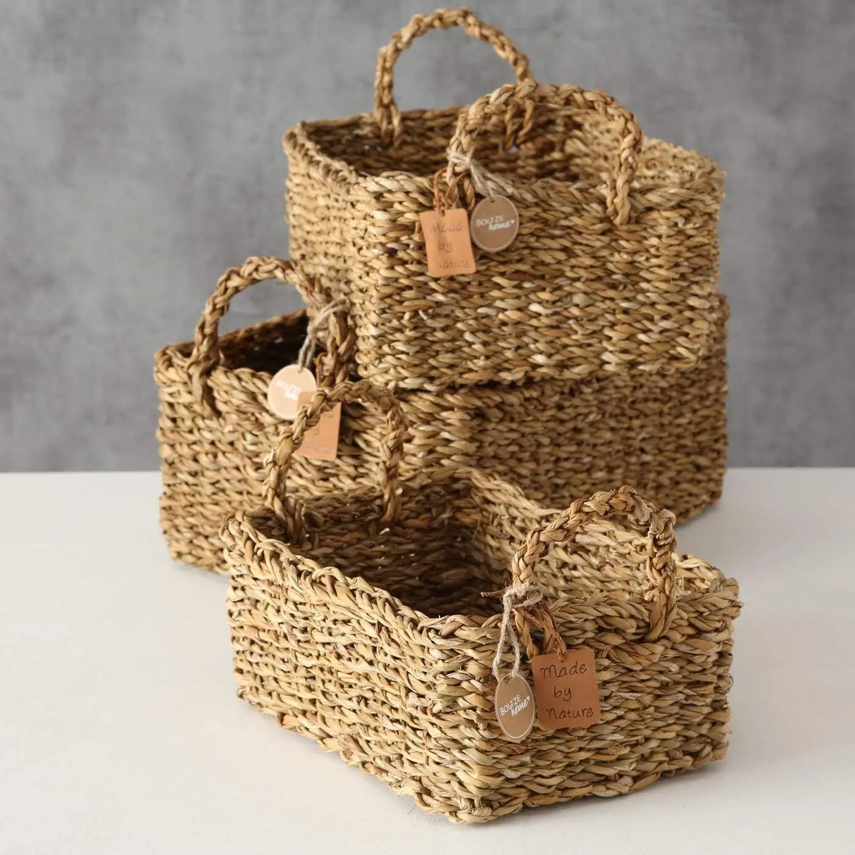 Seagrass basket set 3 pieces basket natural seagrass storage