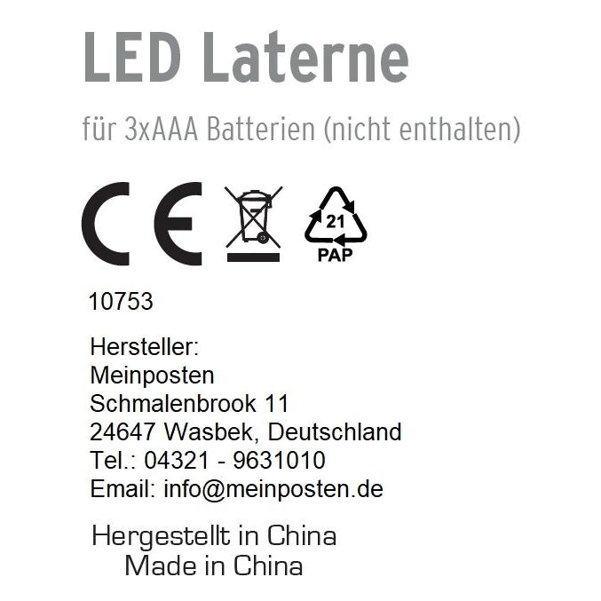 Lantern LED with timer battery-operated flickering light lantern black decoration