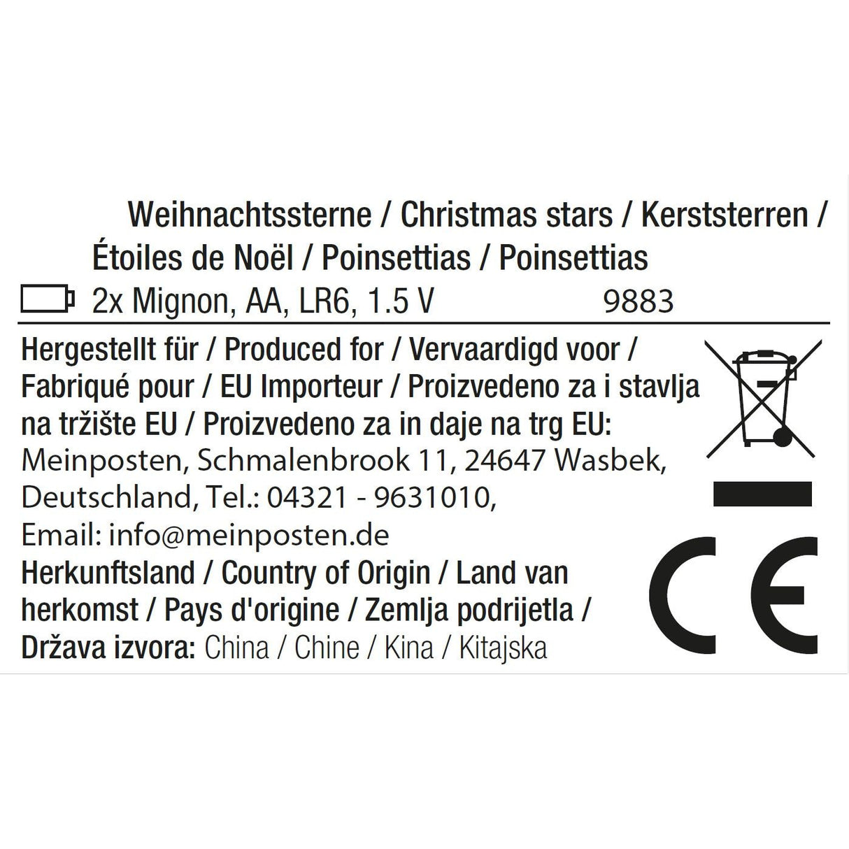 Weihnachten Stern LED 2er Set Beleuchtung Timer warmweiß Lichterkette innen
