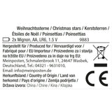 Weihnachten Stern LED 2er Set Beleuchtung Timer warmweiß Lichterkette innen