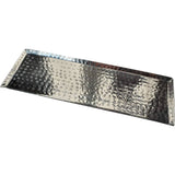Dekotablett Dekoschale Tablett Schale silber Metall Deko Tischdeko 45x15 cm