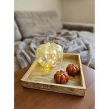 Tray mango wood decorative tray solid wood table decoration serving tray 30 x 30 cm