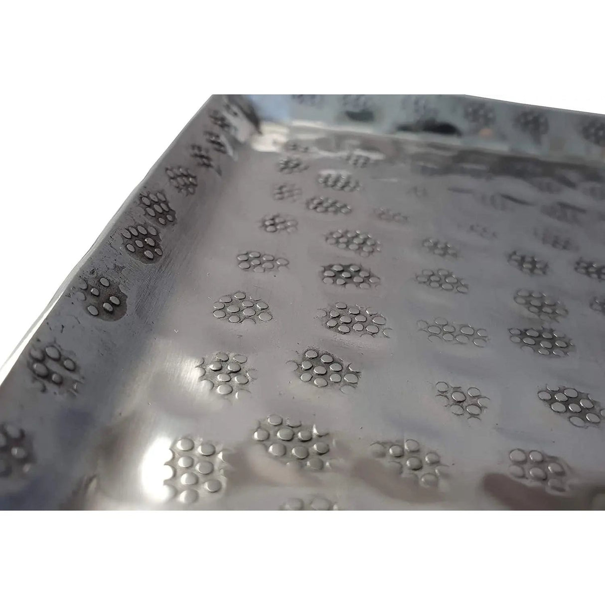 Dekotablett Dekoschale Tablett Schale silber Metall Deko Tischdeko 45x15 cm
