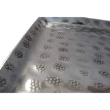 Dekotablett Dekoschale Tablett Schale silber Metall Deko Tischdeko 45x15 cm