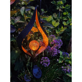 Solarleuchte SKY Solar Solarlampe schwarz Metall Höhe 90 cm Flamme