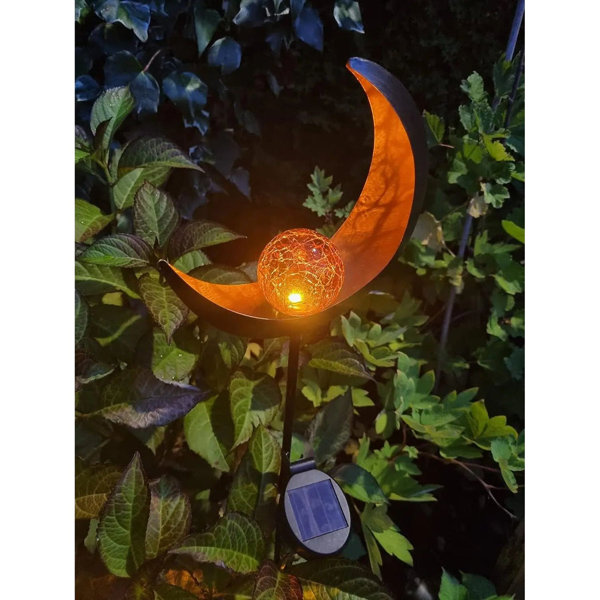 Solarleuchte SKY Solar Solarlampe schwarz Metall Höhe 90 cm Mond