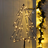 LED Gartenstecker Tannenbaum Weihnachtsbeleuchtung Beleuchtung Timer warmweiß