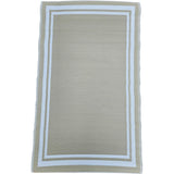 Teppich Outdoor Balkonteppich außen Balkon Terrasse beige weiß 150 x 90 cm