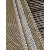 Teppich Outdoor Balkonteppich außen Balkon Terrasse beige weiß 150 x 90 cm