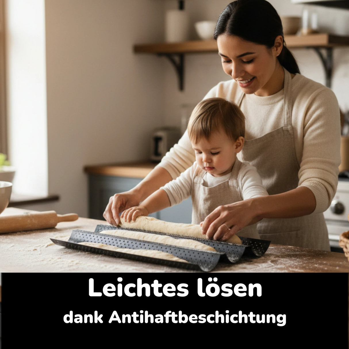 Dank Antihaft leicht abösbar vom Blech