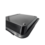Backblech ausziehbar antihaftbeschichtet Carbonstahl Metall 33x33- 52 cm Schwarz