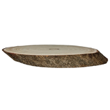 Baumscheibe Brett oval Holz Holzbrett Dekobrett Tablett Holzscheibe Ø 20 - 23 cm
