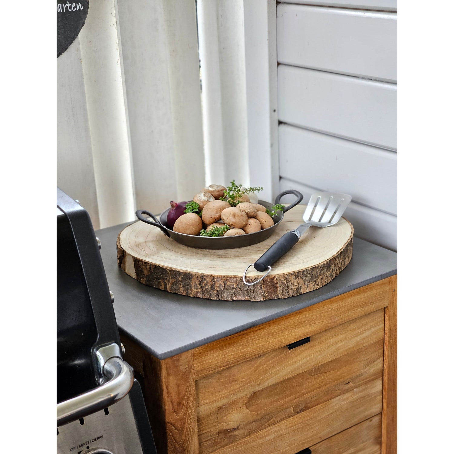 Tree disc wood wooden board bark craft board table decoration tray decoration Ø 36-45 cm