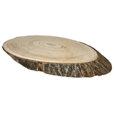 Baumscheibe Brett oval Holz Holzbrett Dekobrett Tablett Holzscheibe Ø 28 - 32 cm