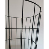 Beistelltisch Tisch Stauraum Korb Couchtisch Metall Nachttisch schwarz B-Ware