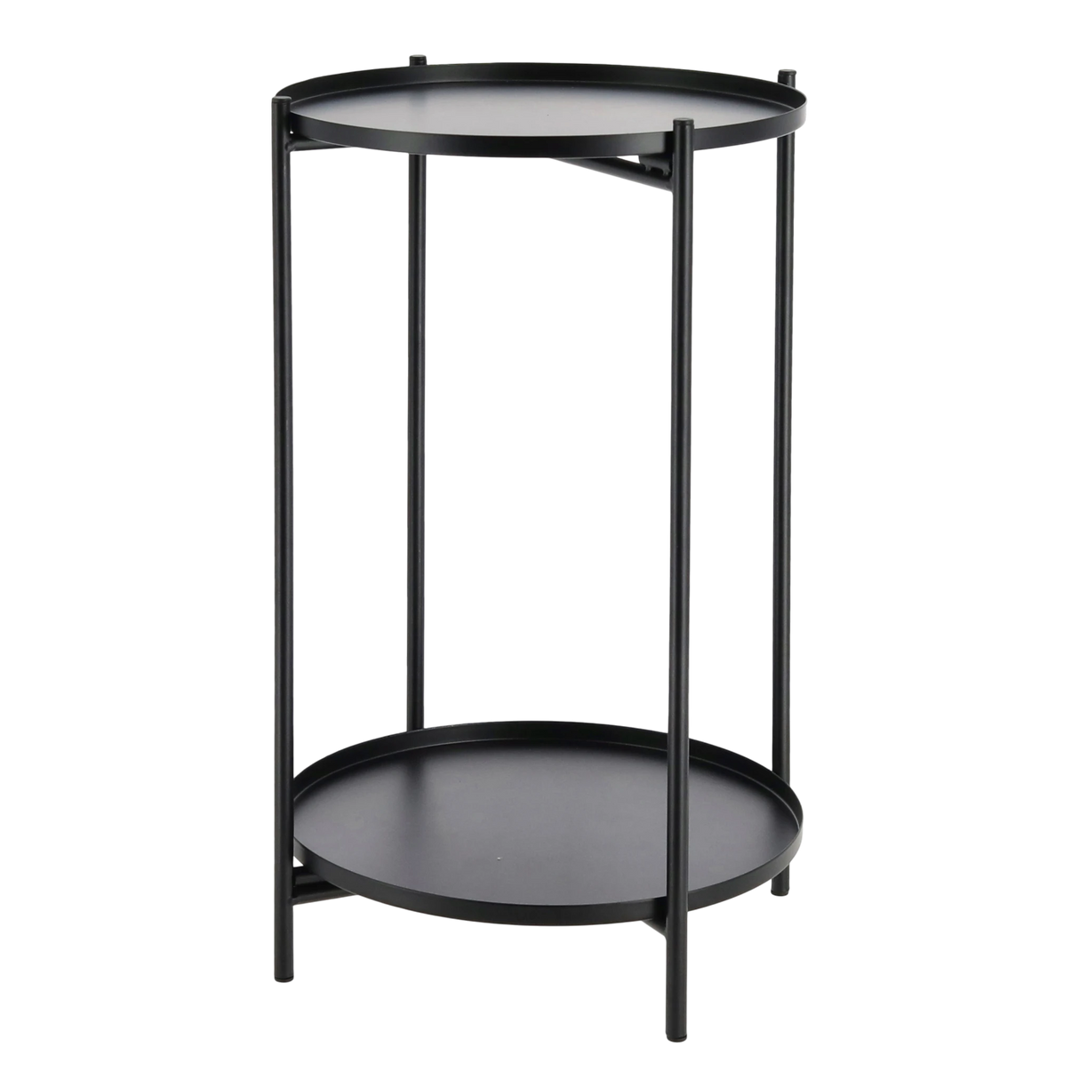 Beistelltisch rund Couchtisch Telefontisch 28x48 cm schwarz creme weiß