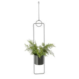 Blumenampel hängend Blumentopf Ampel Übertopf Hängetopf Pflanzentopf Metall GRAU
