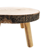 Baumscheibe auf Füßen Kerzentablett natur Baumrinde rund 20-26 cm Pflanzenständer